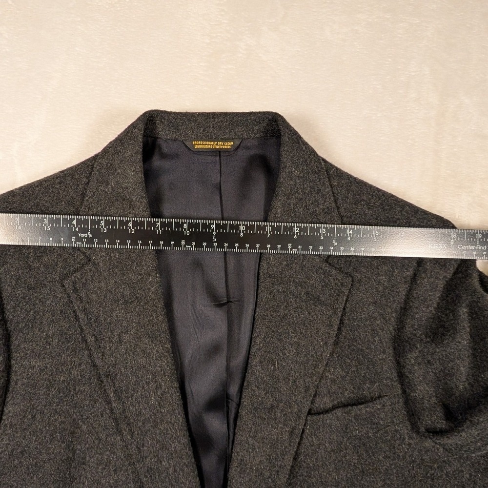 Vintage 100% Cashmere Hunter Haig Blazer Mens‎ Charcoal 2 Button Sport Coat 42R - Picture 12 of 13